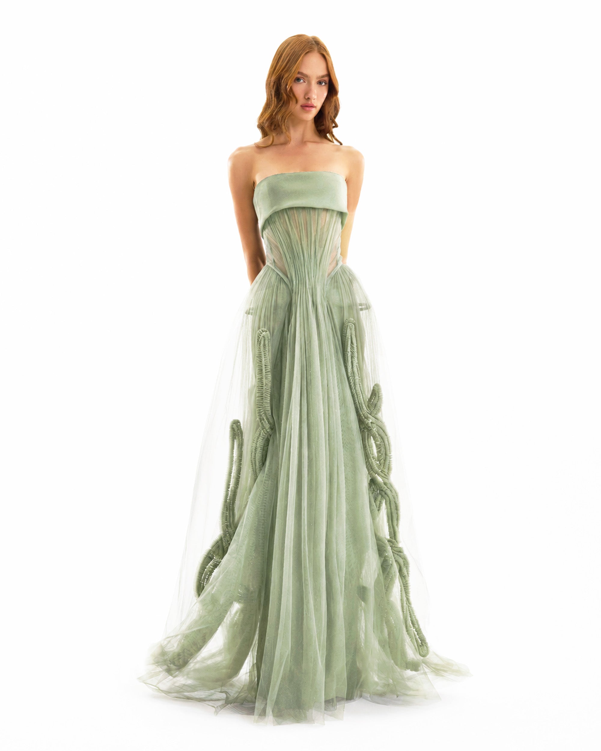 Strapless Tulle Gown