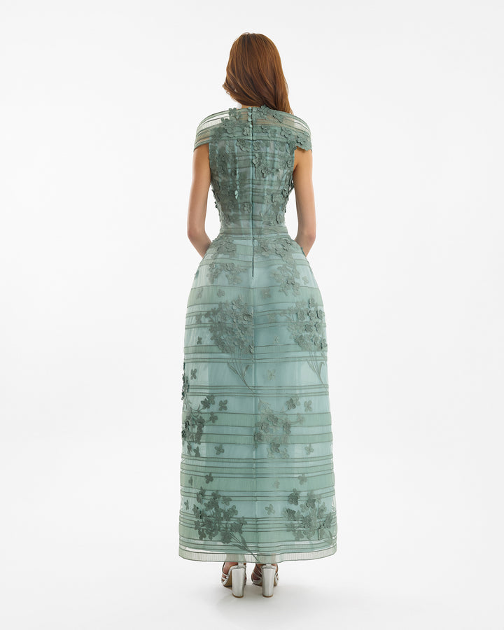 Off-Shoulder Embroidered Dress