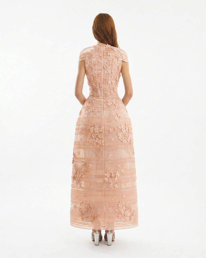 Off-Shoulder Embroidered Dress