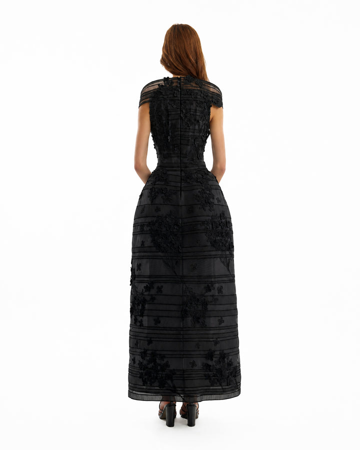 Off-Shoulder Embroidered Dress