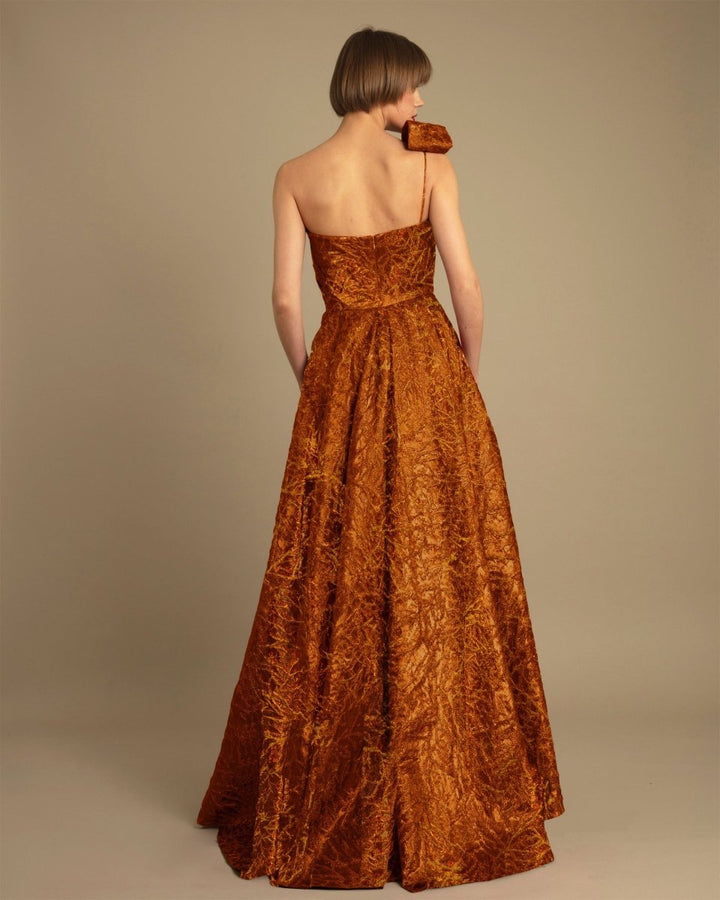 One - Shoulder Draped Dress - Gemy Maalouf