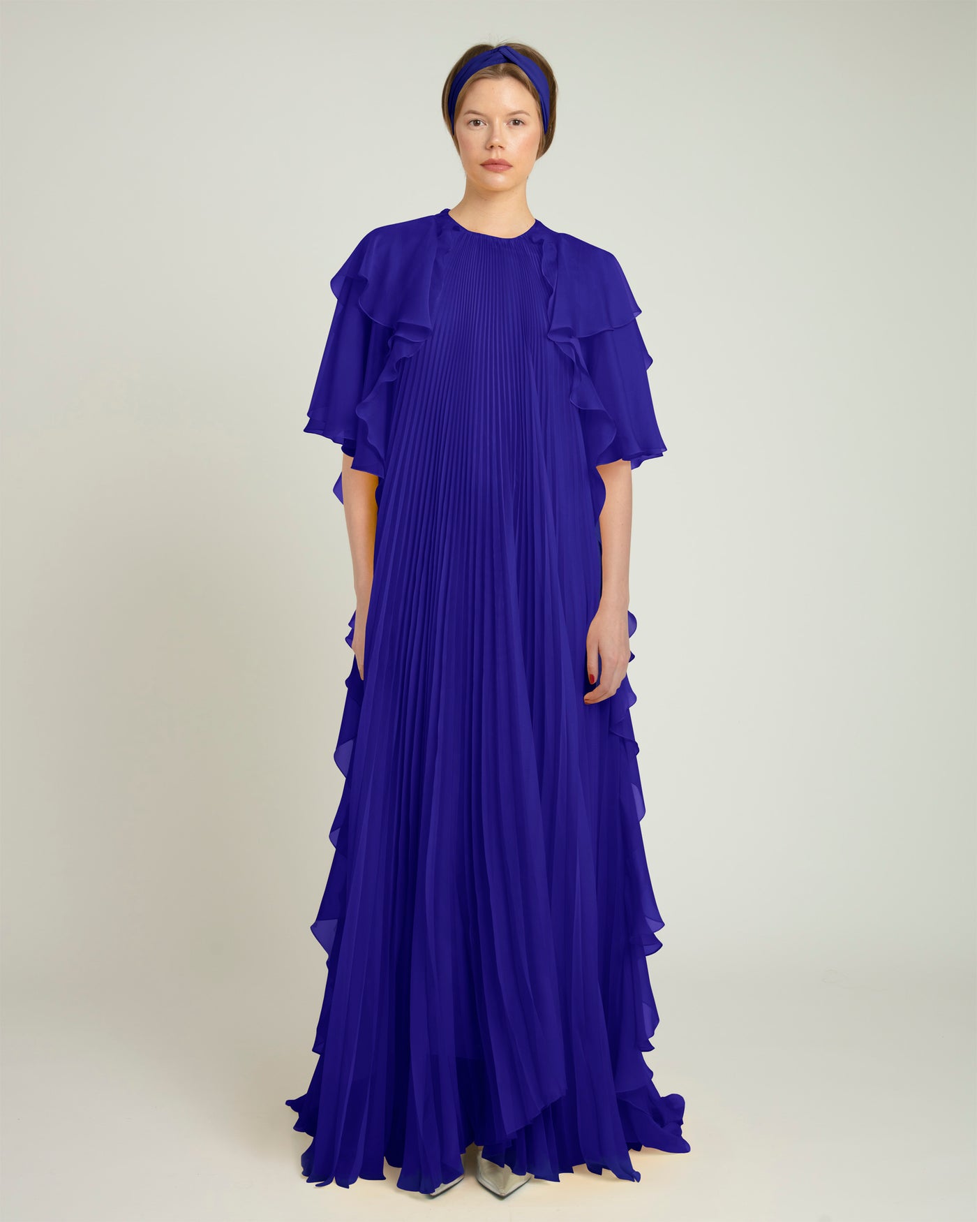 Pleated Royal Blue Dress