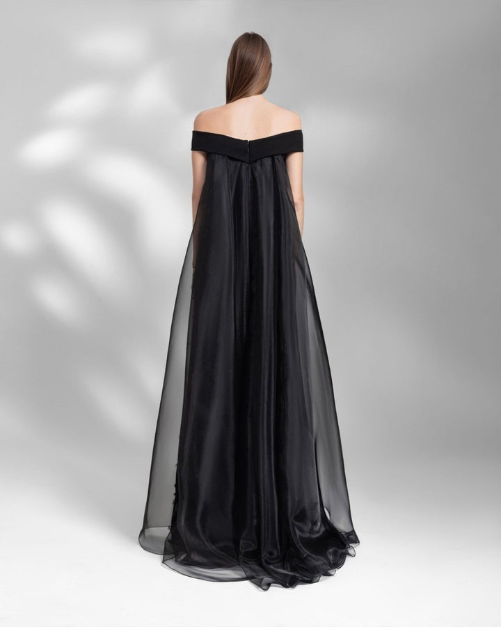 Feather Flared Dress - Gemy Maalouf