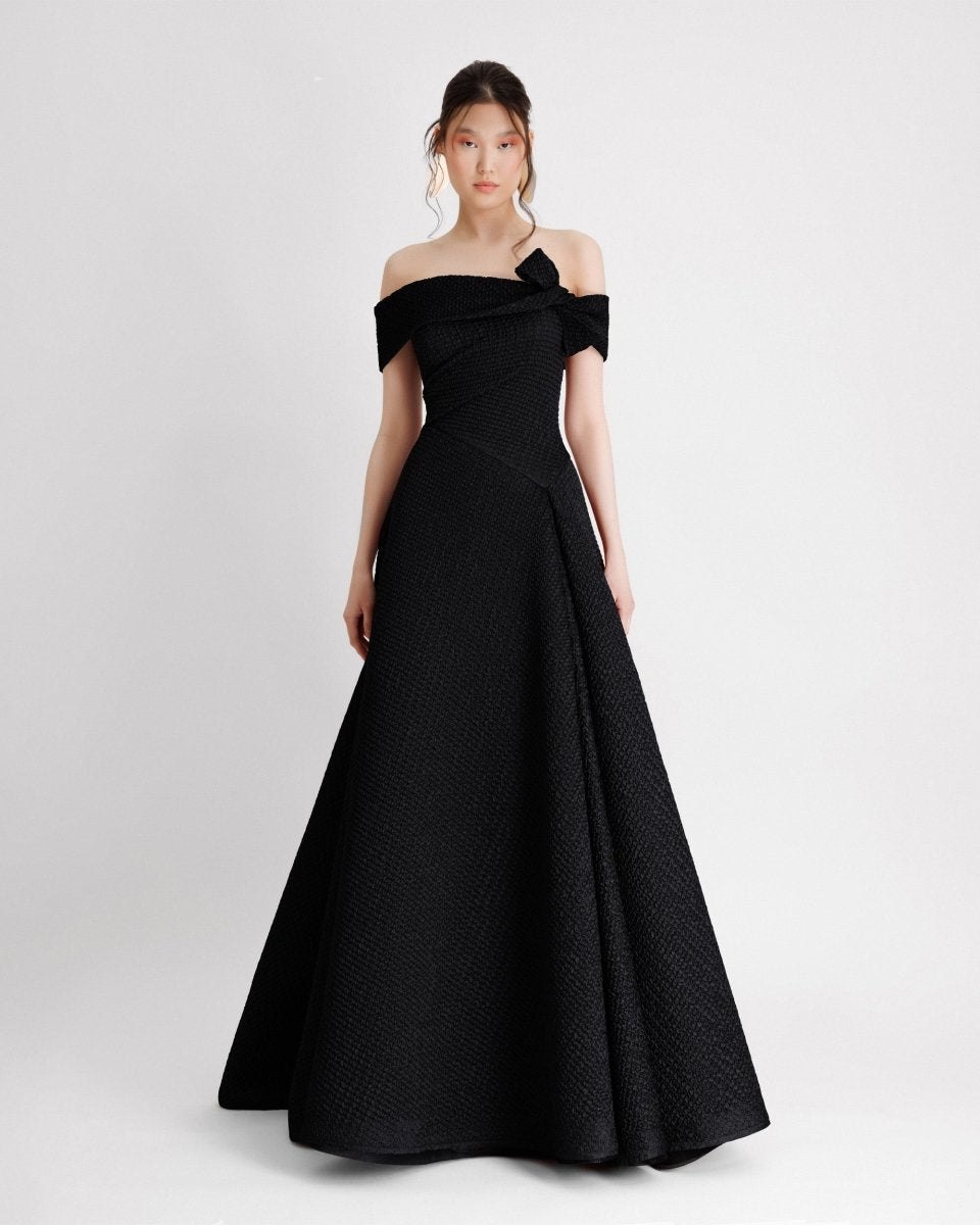 Jacquard Waistline Dress - Gemy Maalouf