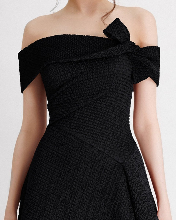 Jacquard Waistline Dress - Gemy Maalouf