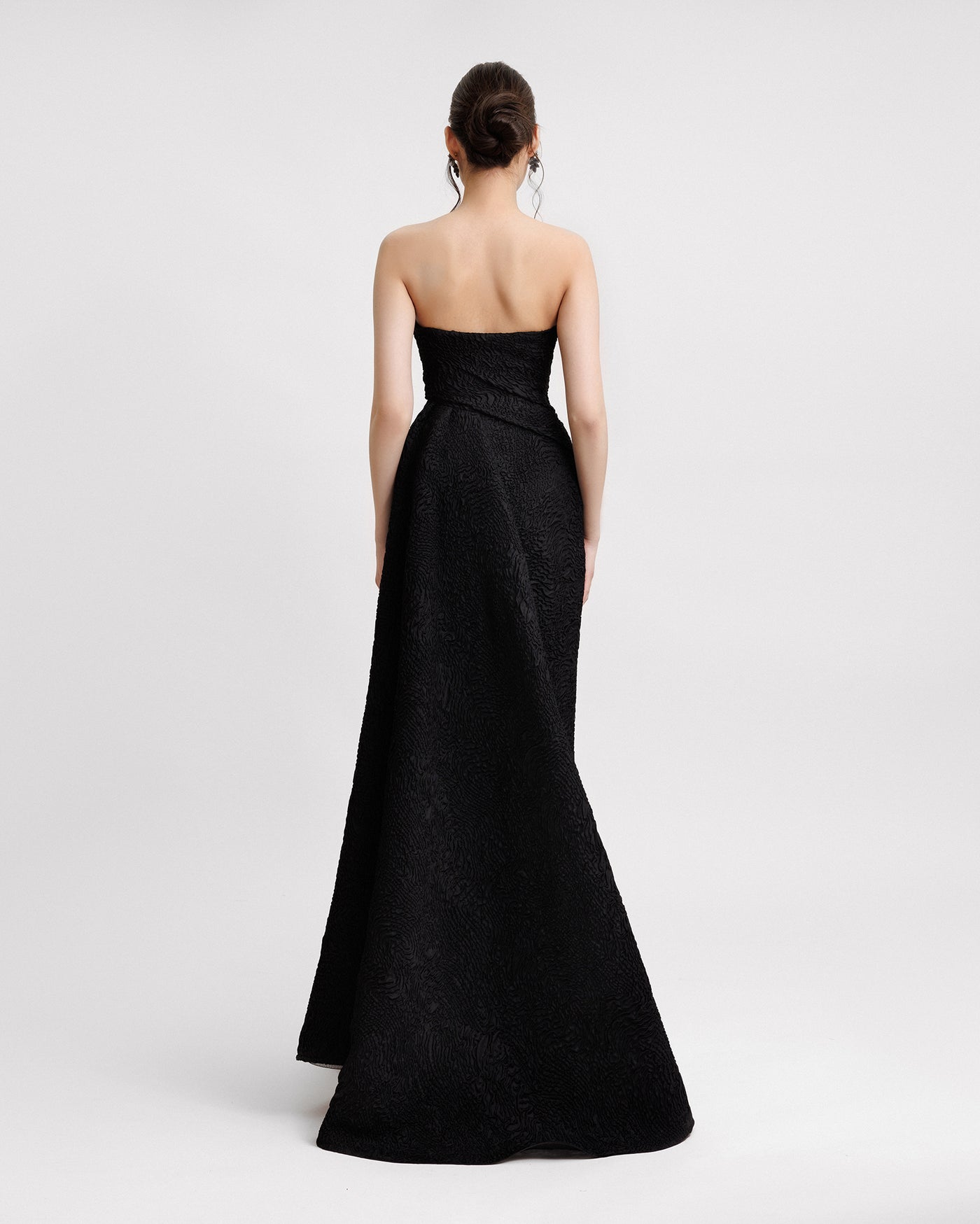 Strapless Dress With a Draped Skirt