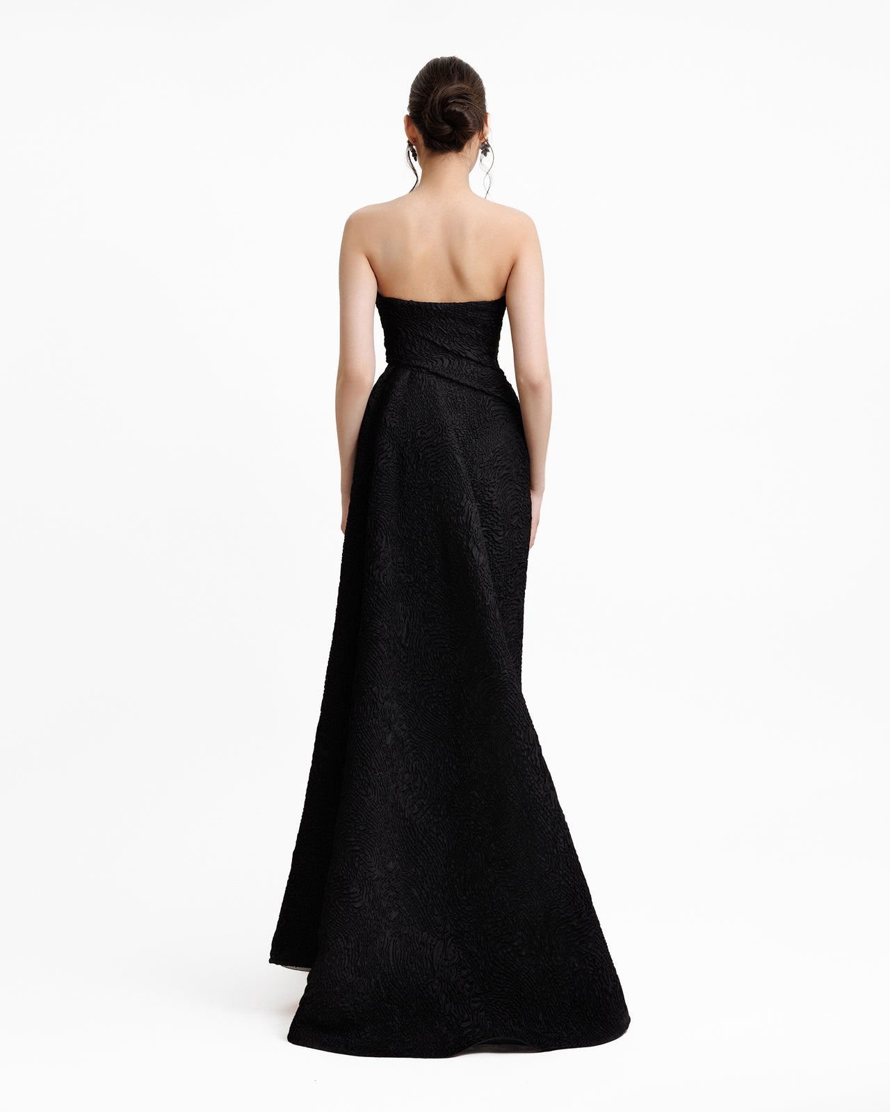 Strapless Dress With a Draped Skirt
