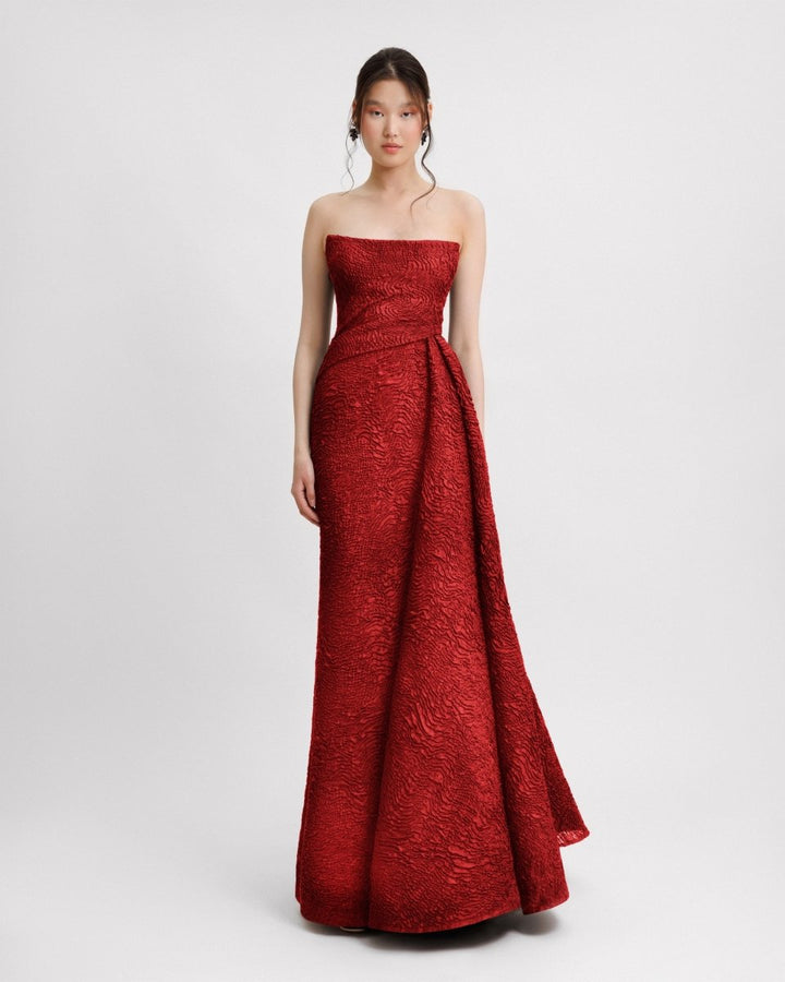 Strapless Dress With a Draped Skirt - Gemy Maalouf