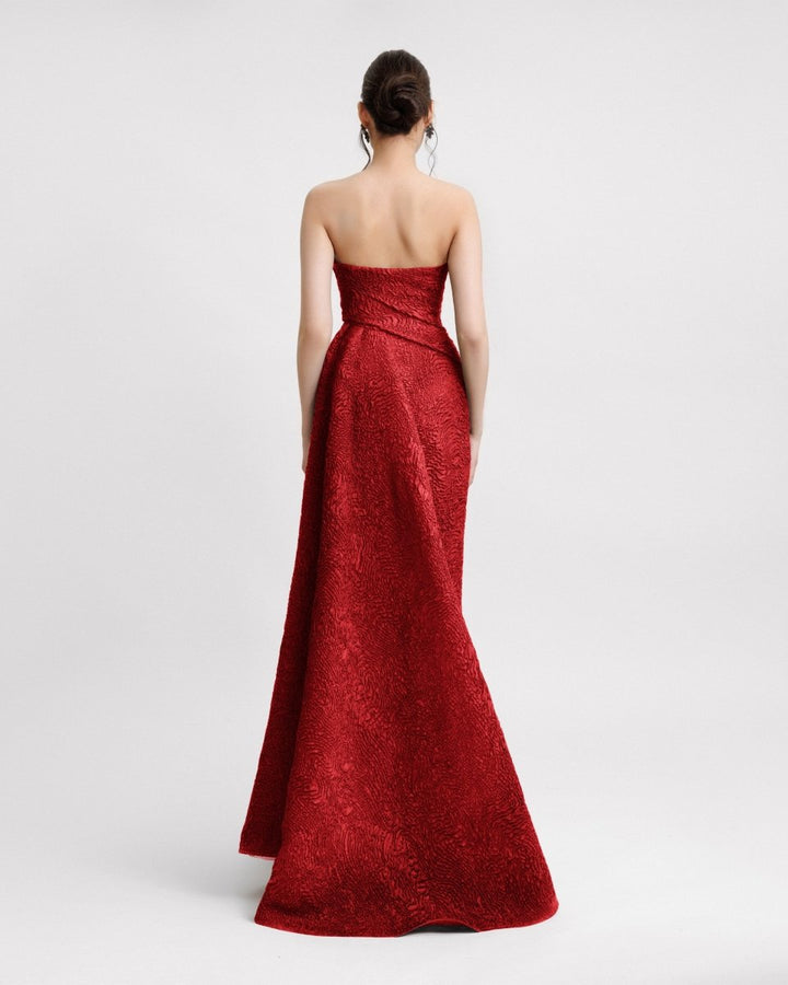 Strapless Dress With a Draped Skirt - Gemy Maalouf