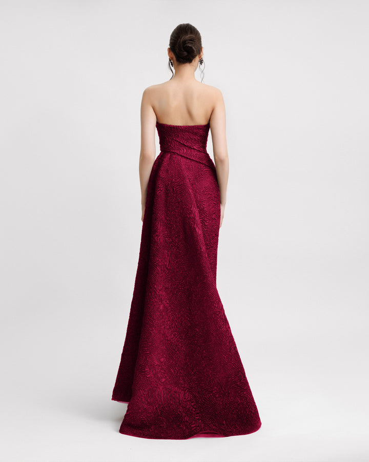 Strapless Dress With a Draped Skirt