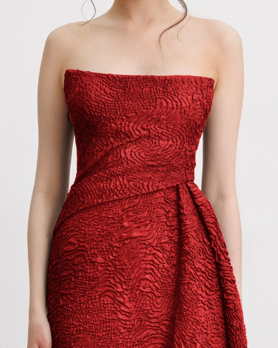 Strapless Dress With a Draped Skirt - Gemy Maalouf