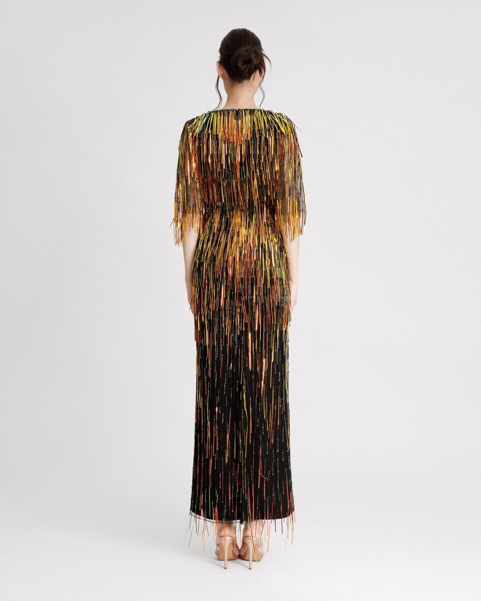 Squared Neckline Dress - Gemy Maalouf