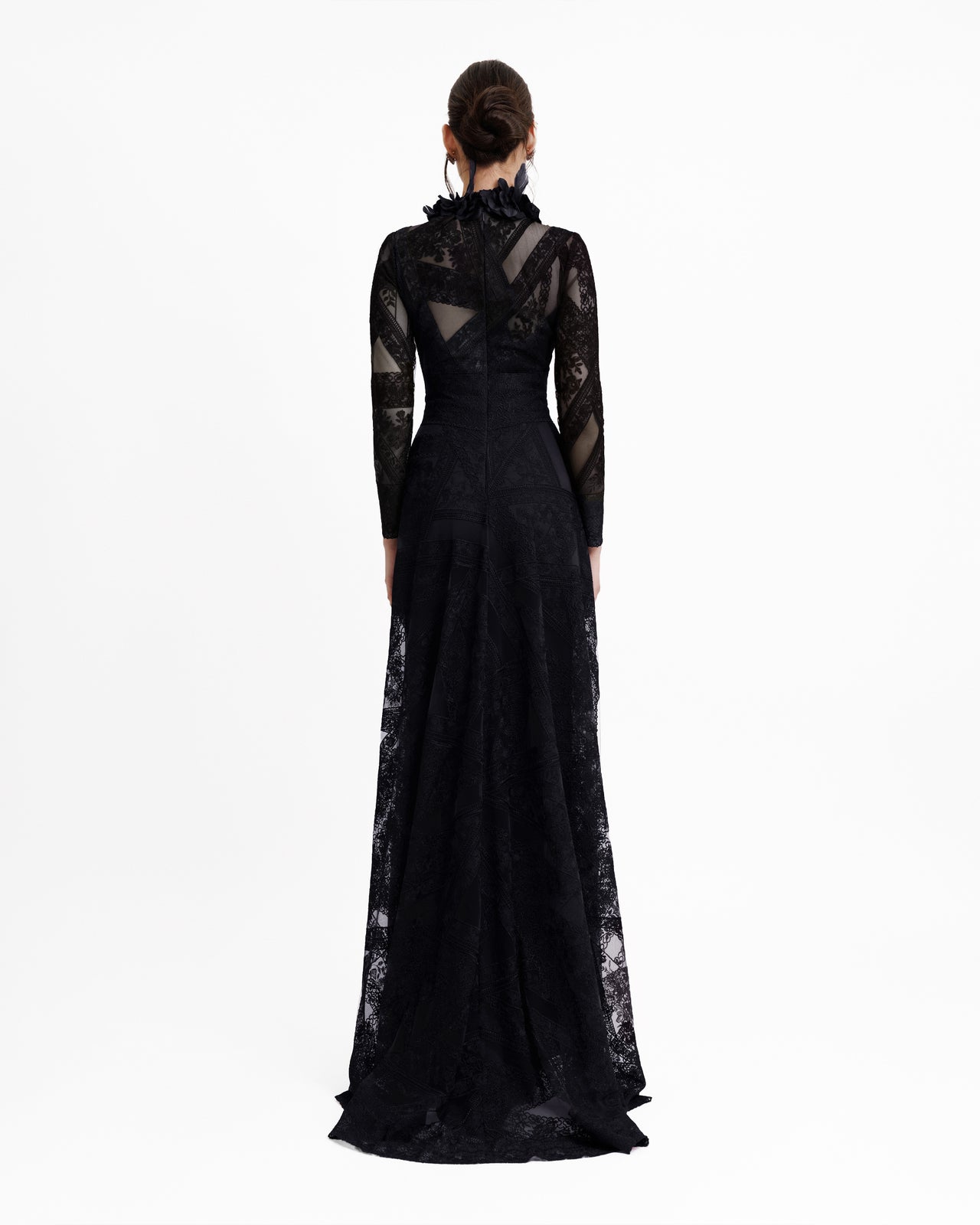 Gemy Maalouf - Gemy Maalouf | Evening Dresses | Patterned Lace Long Sleeves Dress - Gemy Maalouf - Gemy Maalouf | Evening Dresses | Patterned Lace Long Sleeves Dress -