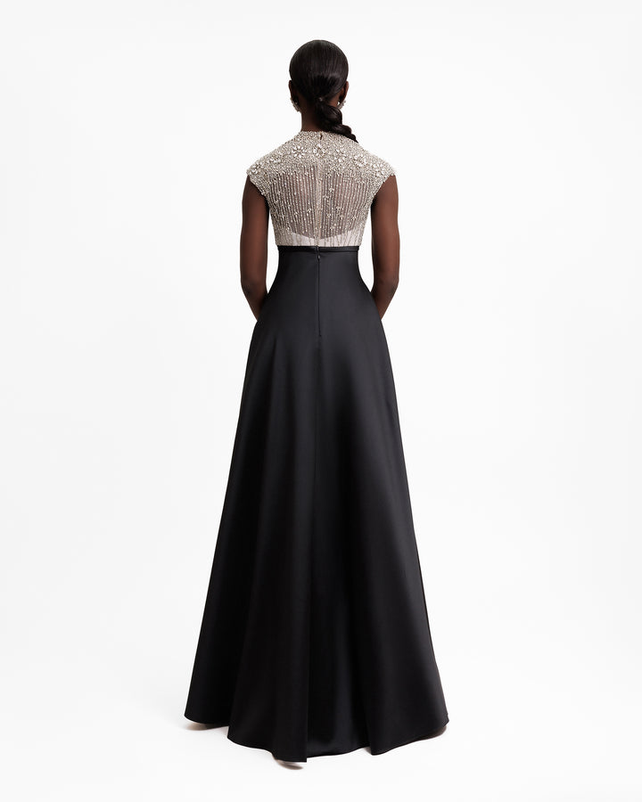 Beaded Corset Long Dress