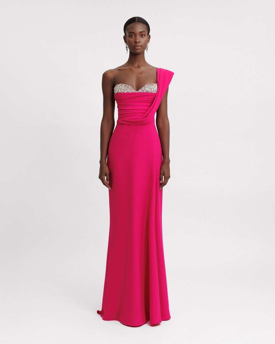 Draped Corset Dress - Gemy Maalouf