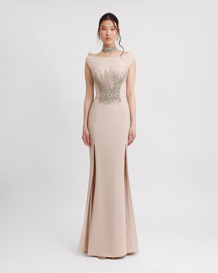 Bateau Collar Slim - Cut Dress - Gemy Maalouf