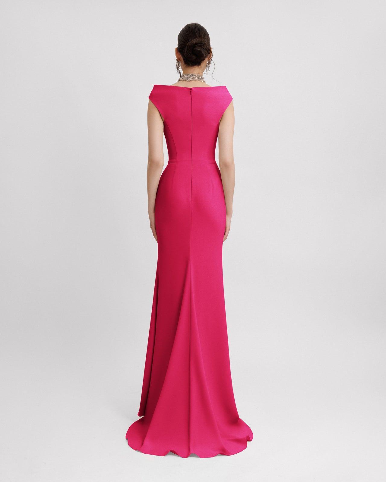 Bateau Collar Slim-Cut Dress