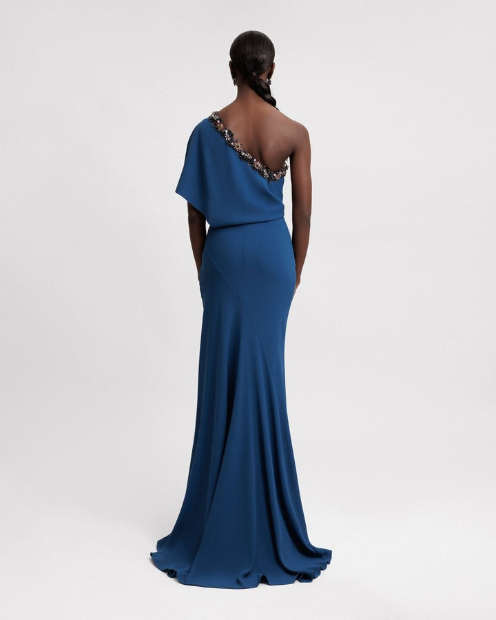 One Shoulder Long Dress - Gemy Maalouf