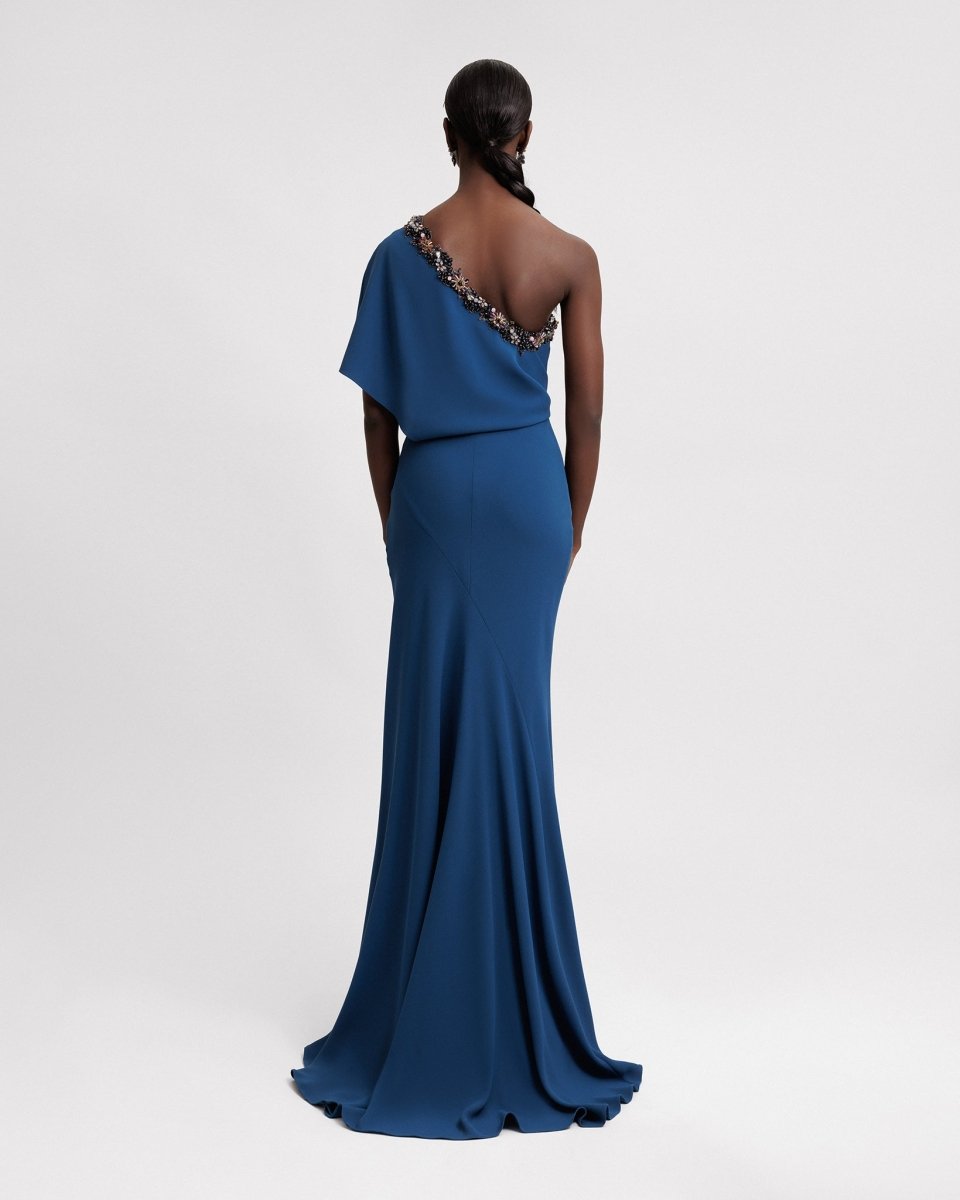 One Shoulder Long Dress - Gemy Maalouf