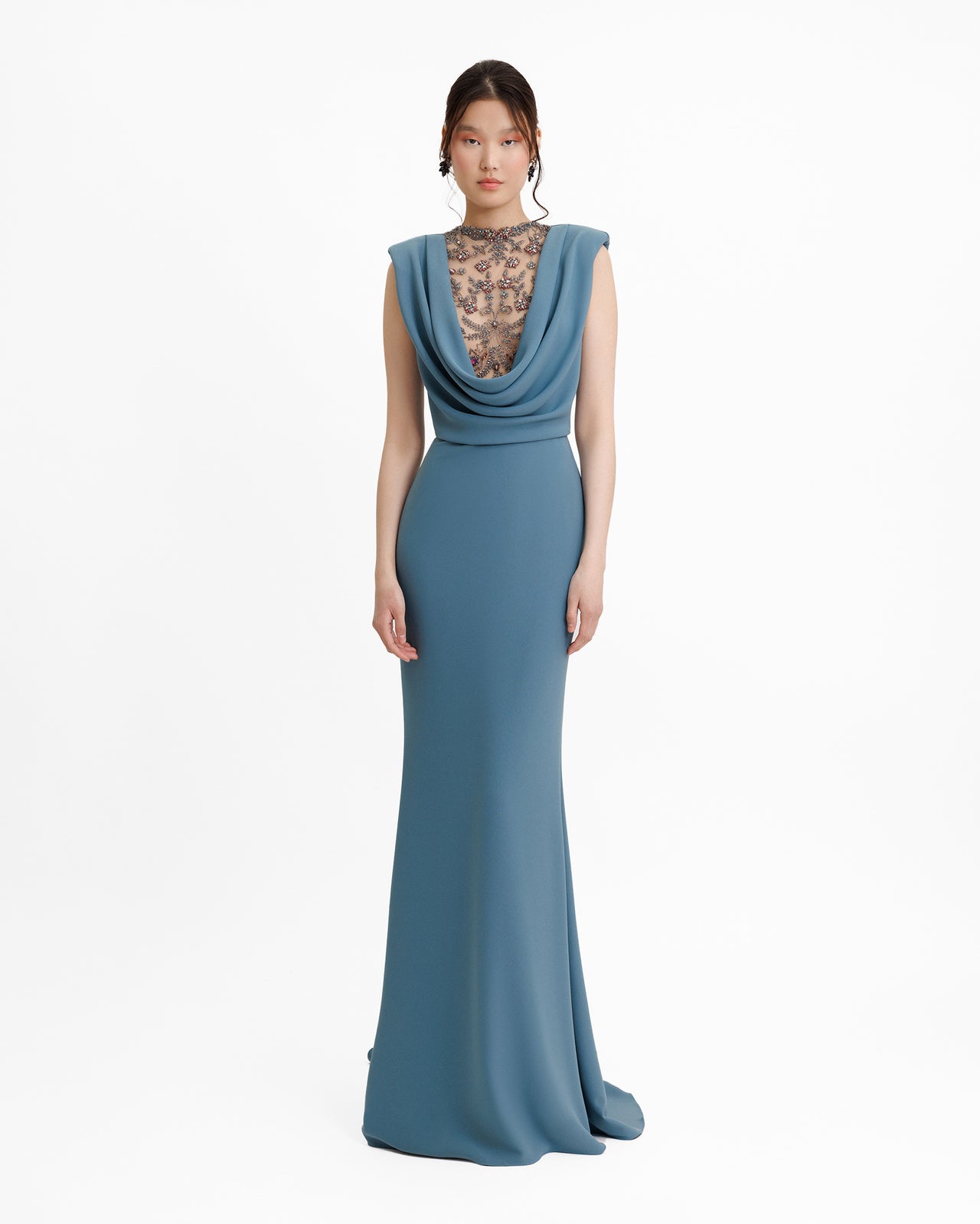 green emerald velvet dress Keepsake Cowlneck Maxi Dress Lilac Mist / S main image 1