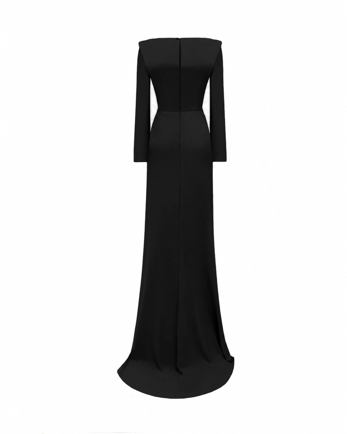 Slim-Cut Dress with Structured Shoulders