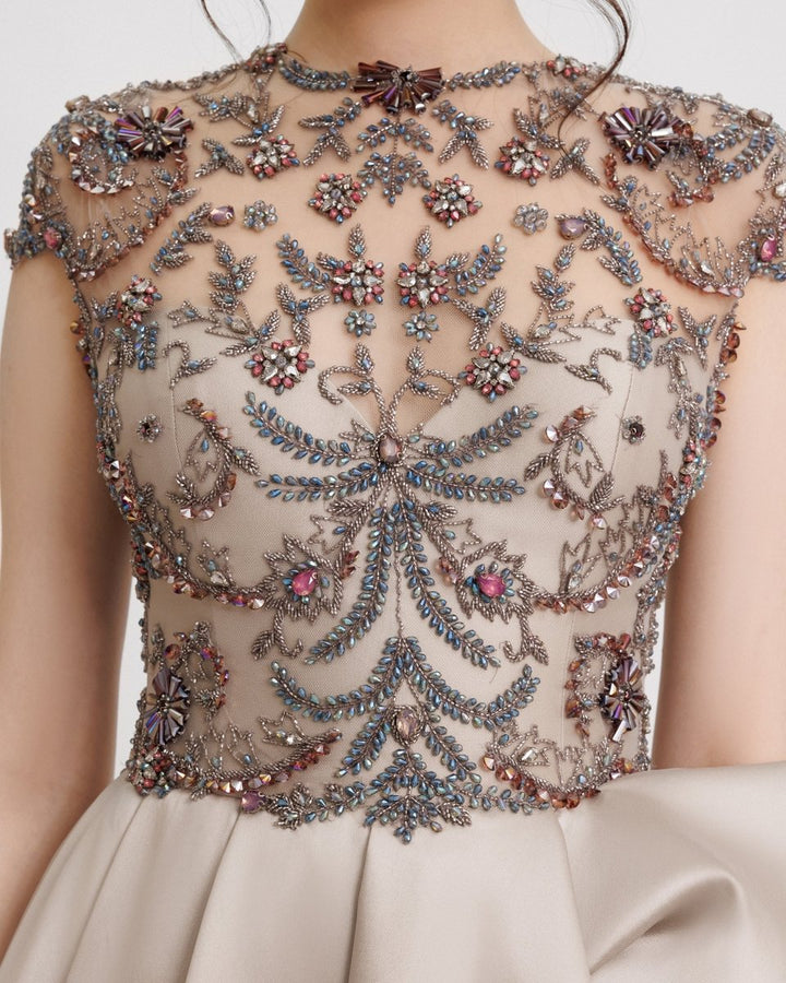Fully Beaded Corset Dress - Gemy Maalouf