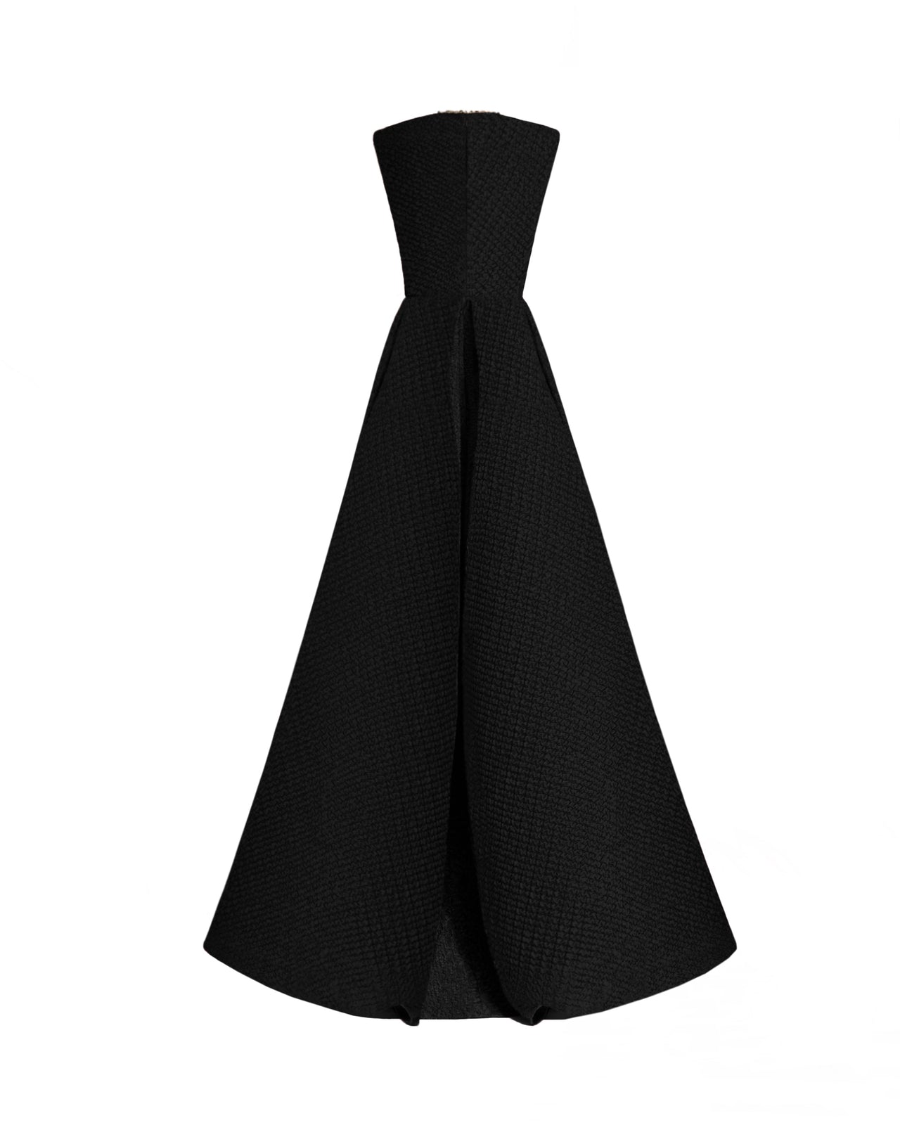 Structured Shoulder Black Dress