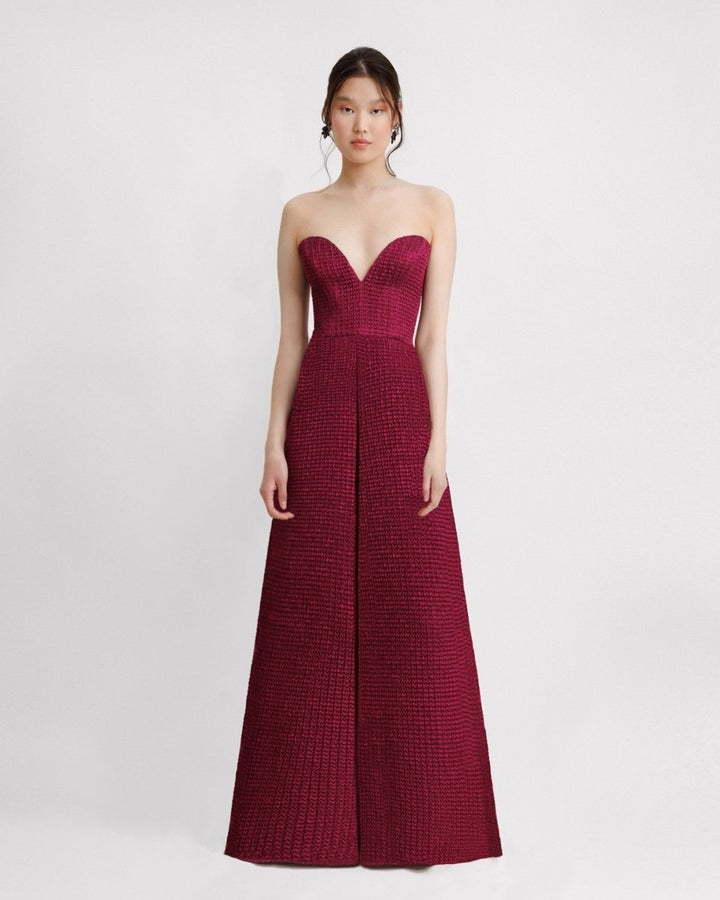 Plunging V - Neckline Dress - Gemy Maalouf