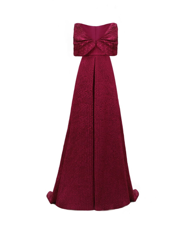 Plunging V - Neckline Dress - Gemy Maalouf