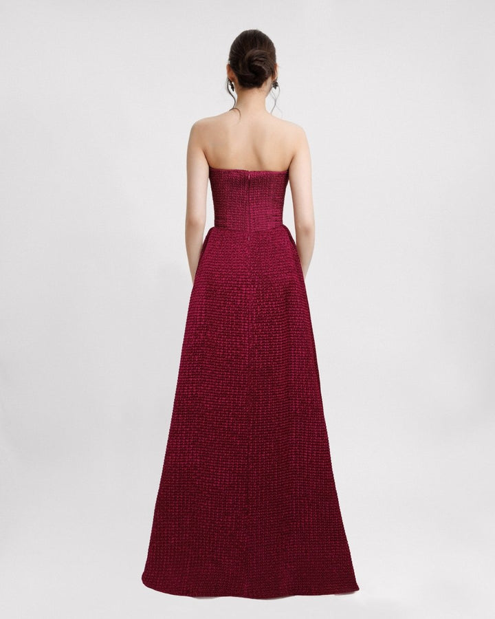 Plunging V - Neckline Dress - Gemy Maalouf