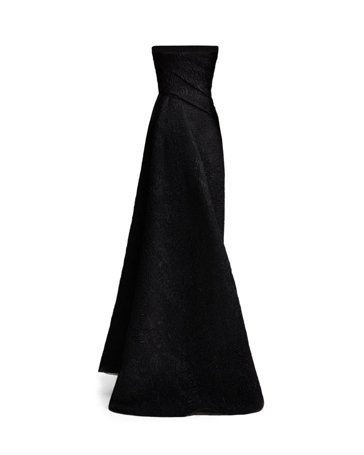 Strapless Dress With a Draped Skirt