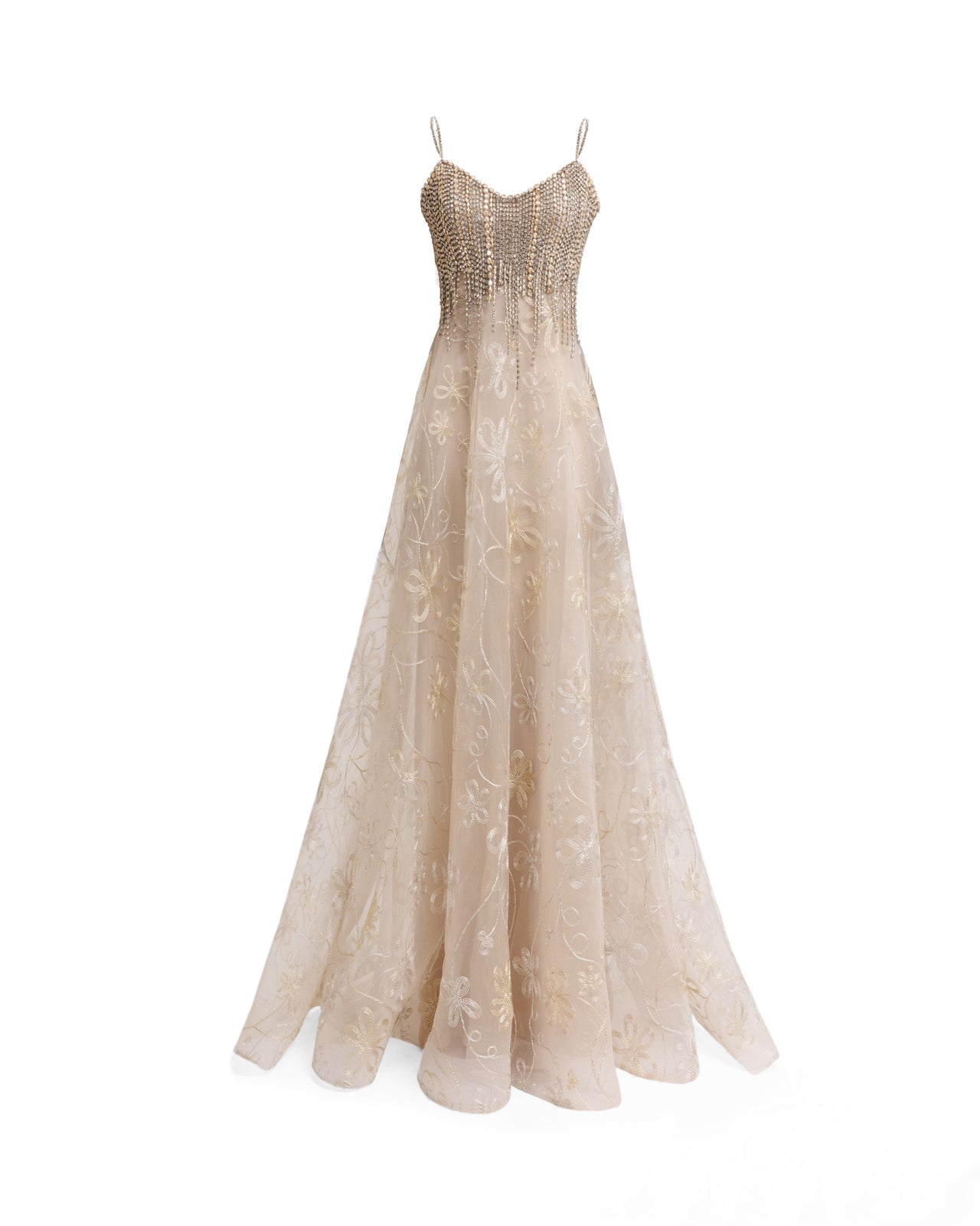 Embroidered Tulle Dress