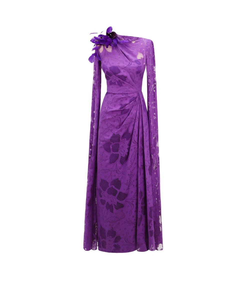 Knee - length Sleeves Midi Dress - Gemy Maalouf