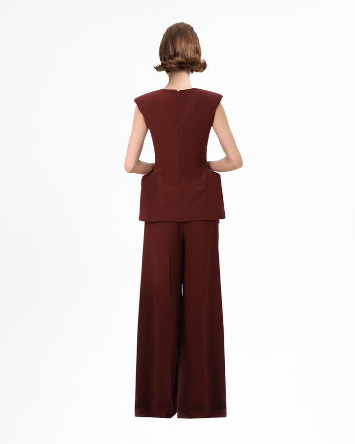 V-Neck Top with Pants Set