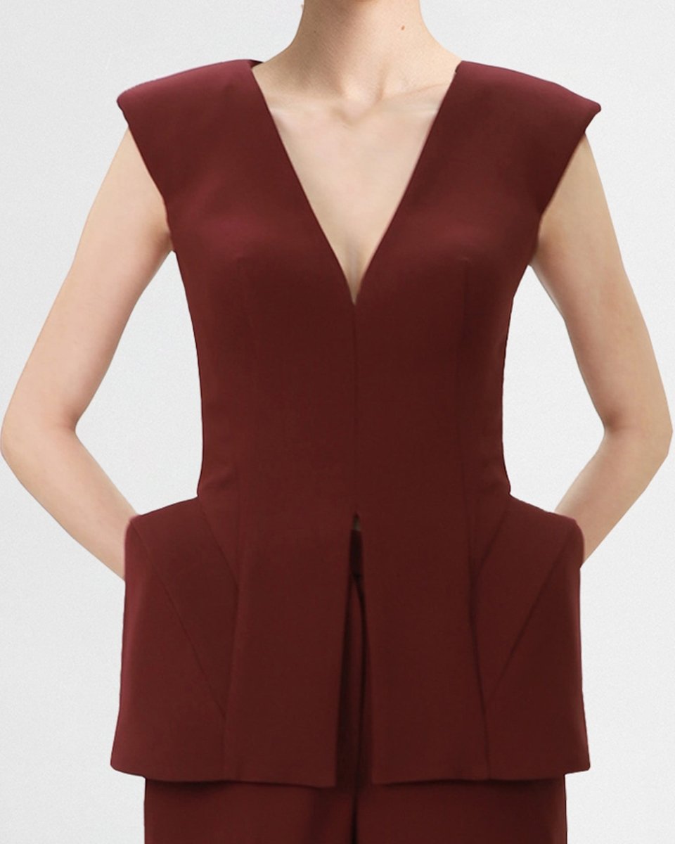 V - Neck Top - Gemy Maalouf