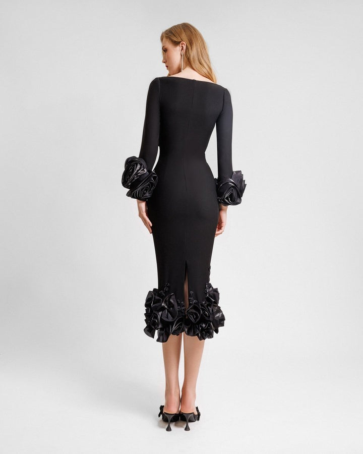 Midi Crepe Dress - Gemy Maalouf