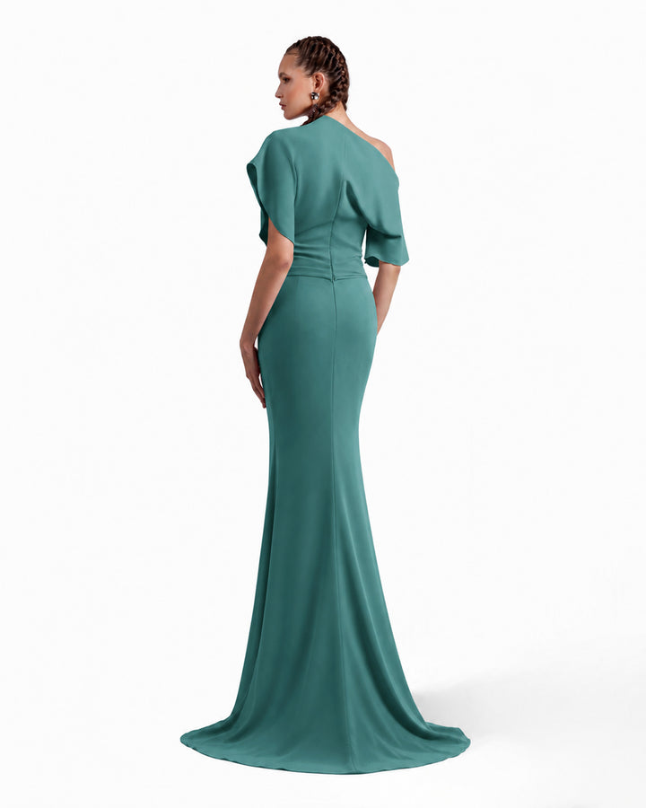 Asymmetrical Draped Dress
