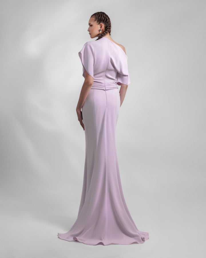 Asymmetrical Draped Dress - Gemy Maalouf
