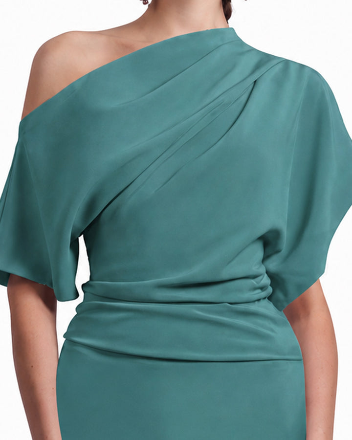 Asymmetrical Draped Dress