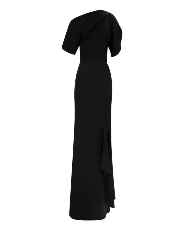 Asymmetrical Neckline Dress - Gemy Maalouf