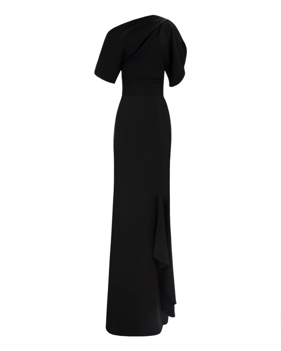 Asymmetrical Neckline Dress - Gemy Maalouf