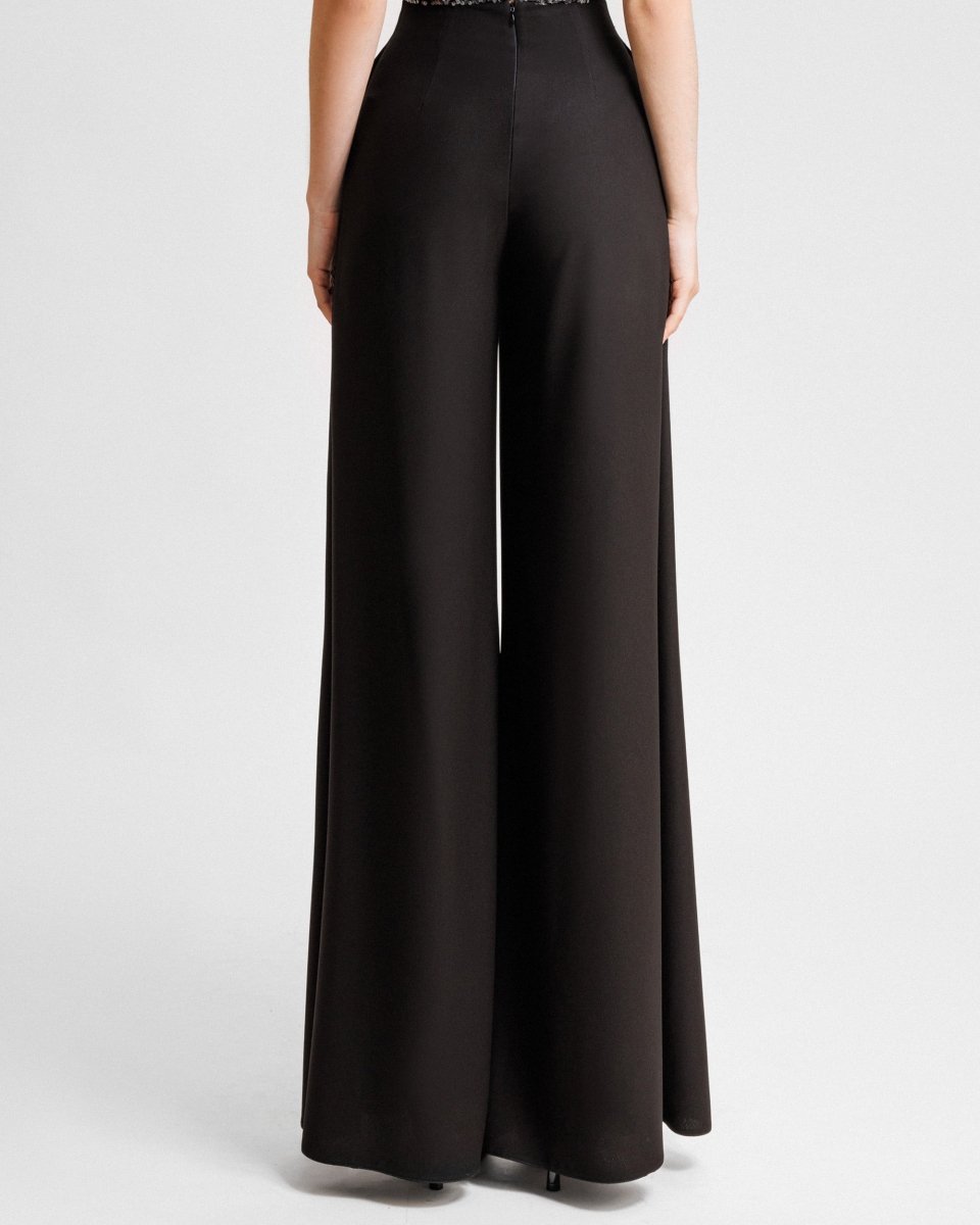 Crepe Pants With Slits - Gemy Maalouf