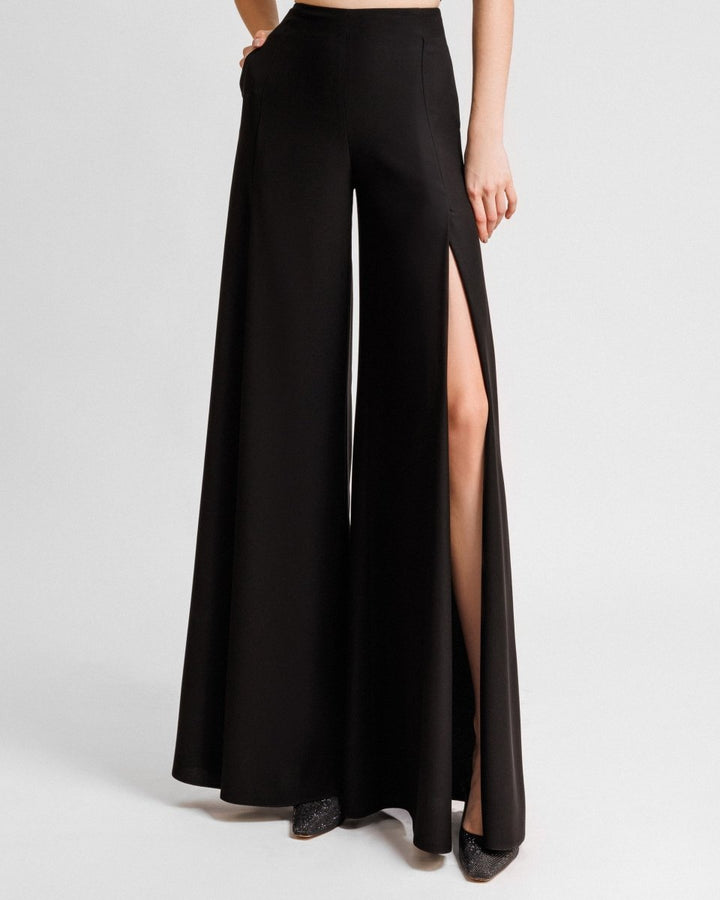 Crepe Pants With Slits - Gemy Maalouf