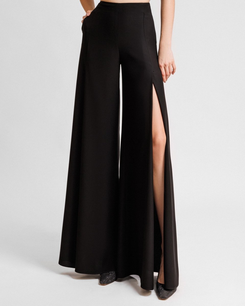 Crepe Pants With Slits - Gemy Maalouf