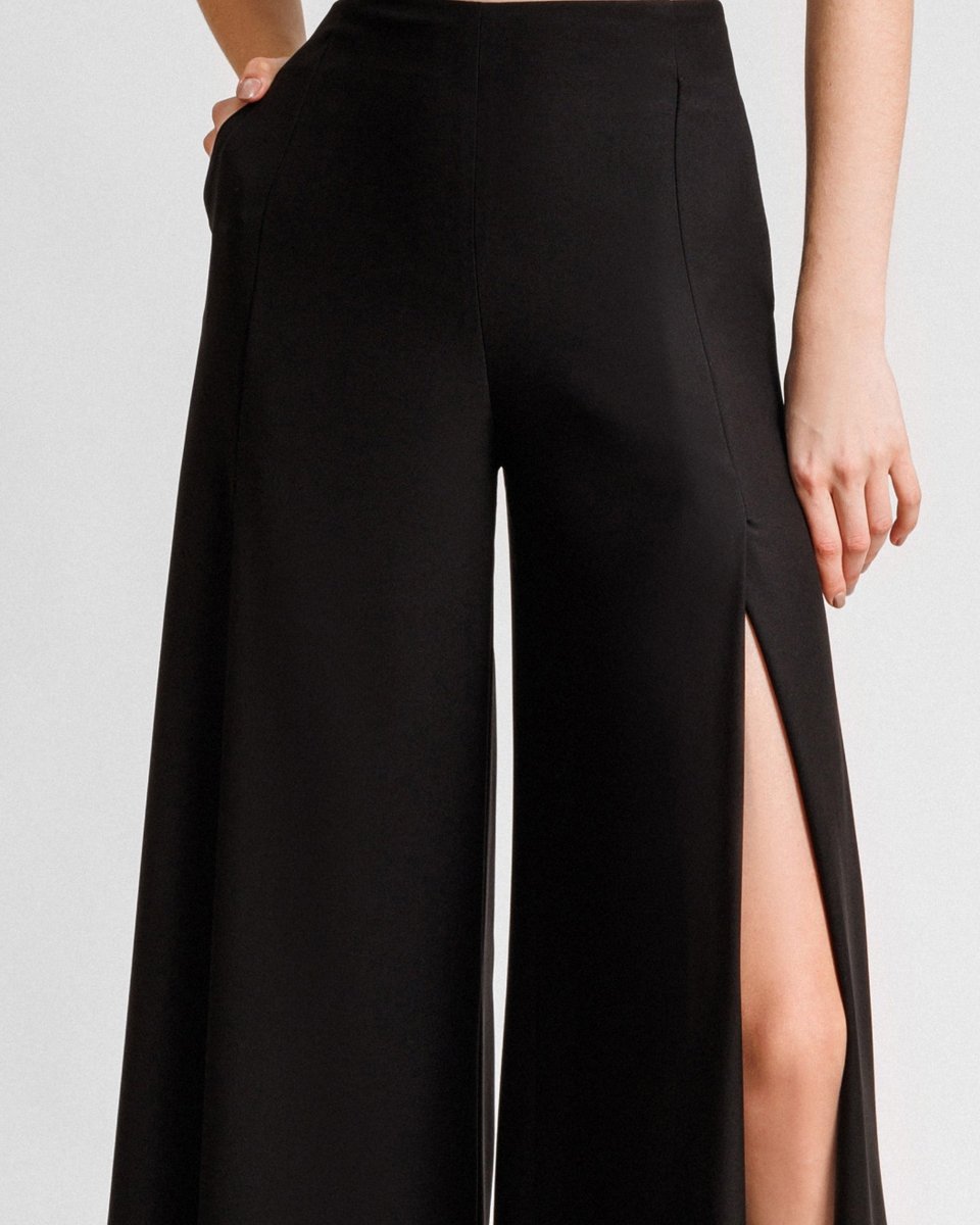 Crepe Pants With Slits - Gemy Maalouf