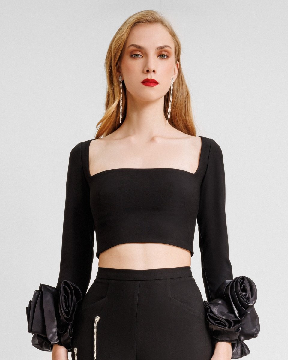 Squared Neckline Top - Gemy Maalouf