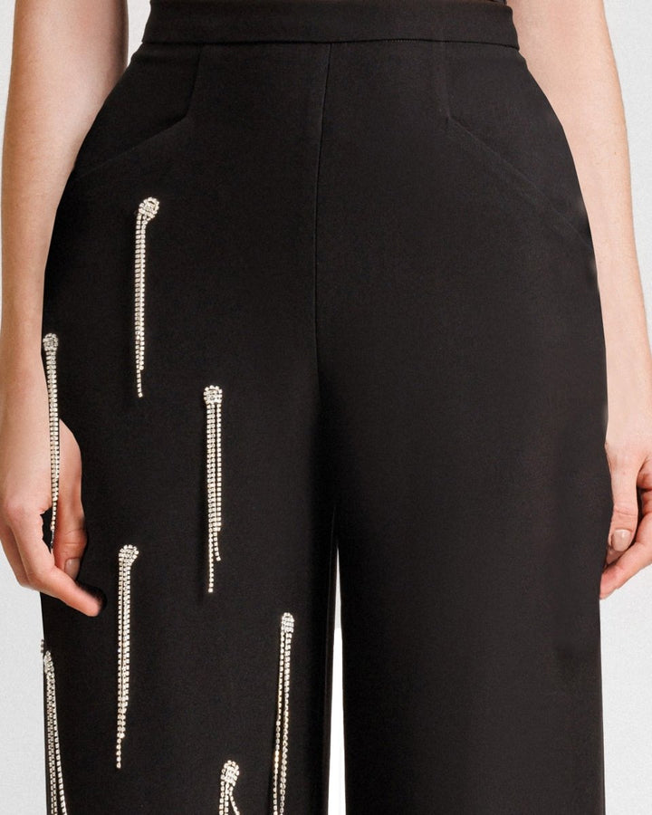 Pants With Beadings - Gemy Maalouf