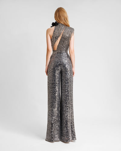 Embroidered Sequins Jumpsuit