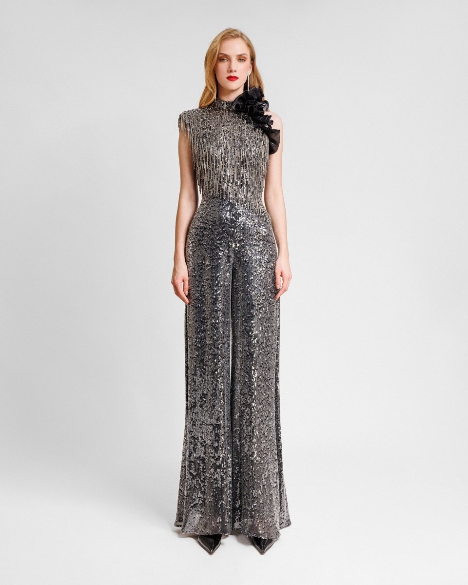 Embroidered Sequins Jumpsuit - Gemy Maalouf