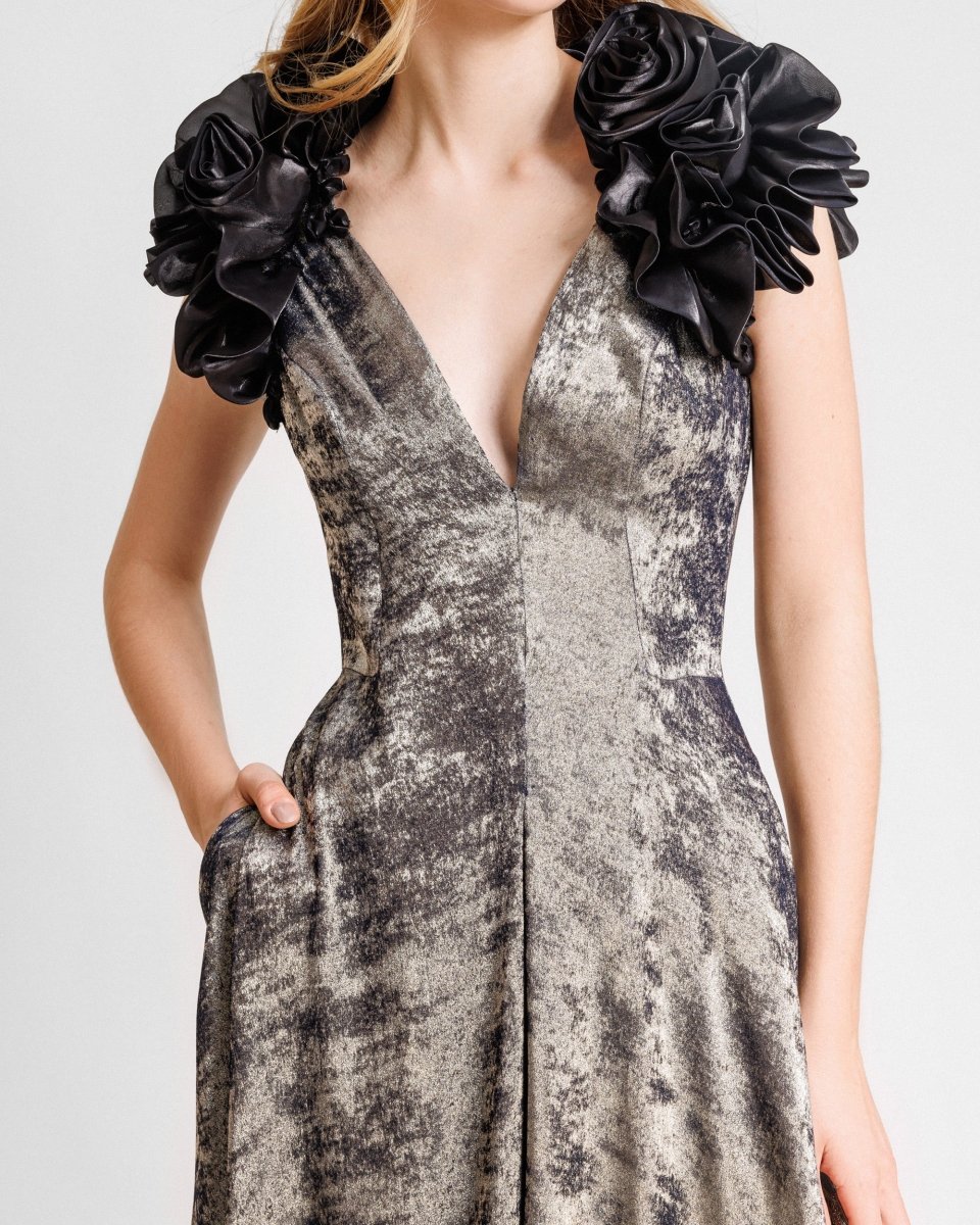 V - Neckline Jumpsuit - Gemy Maalouf